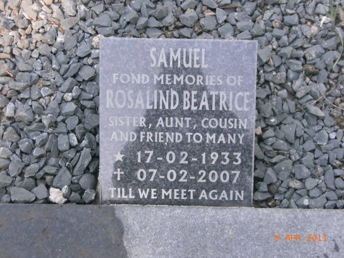SAMUEL Rosalind Beatrice 1933-2007