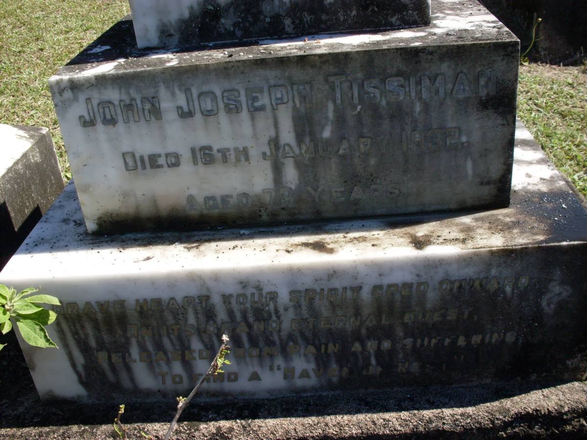 TISSIMAN John Joseph -1932