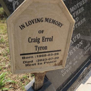 TRYON Craig Errol 1968-2023