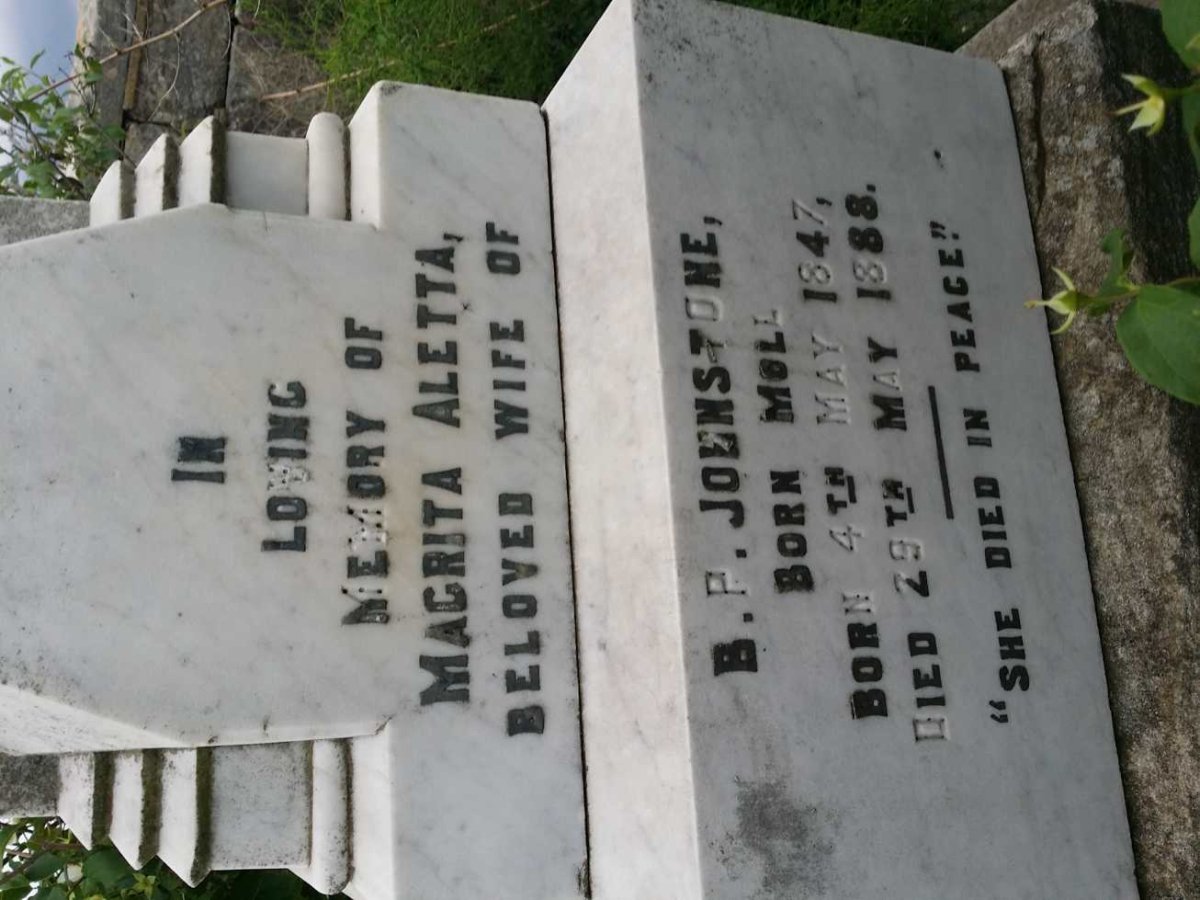 JOHNSTONE Magrita Aletta nee MOLL 1847-1888