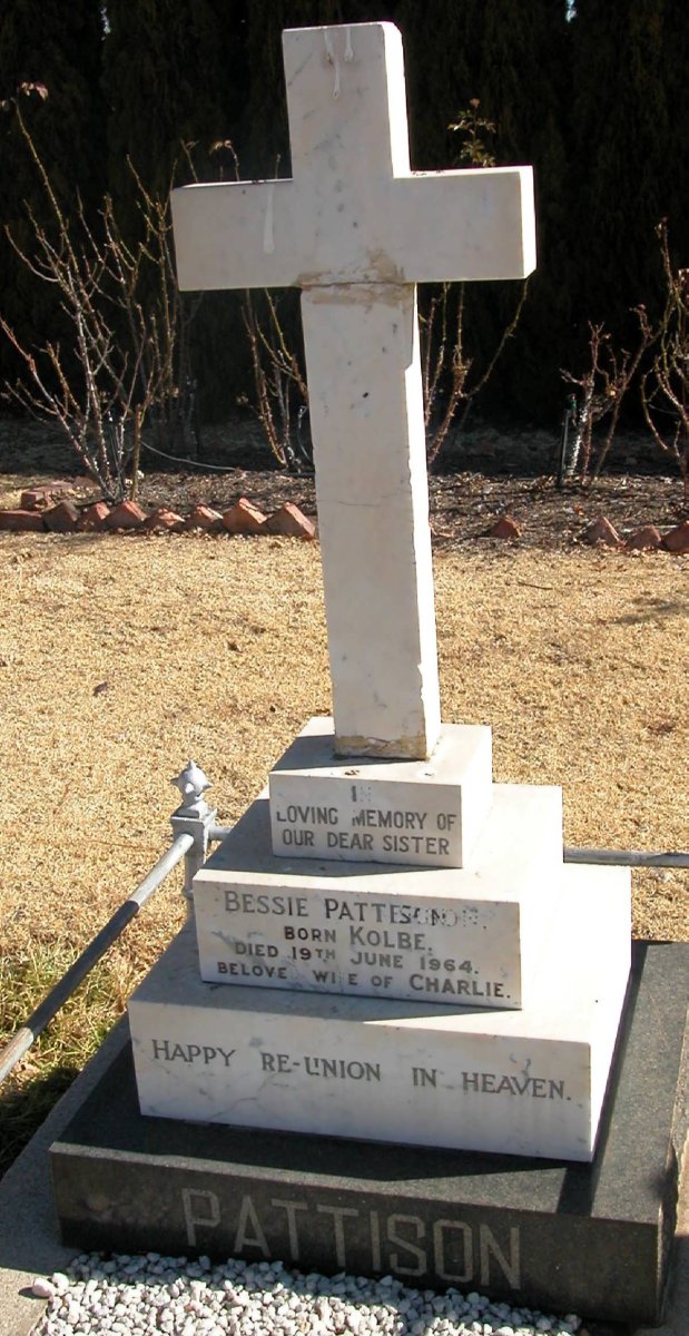 PATTISON Bessie nee KOLBE -1964