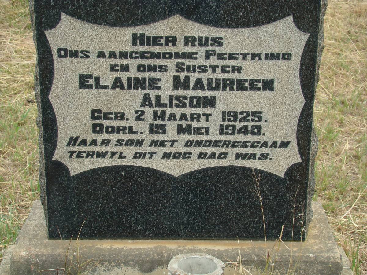 ALISON Elaine Maureen 1925-1940