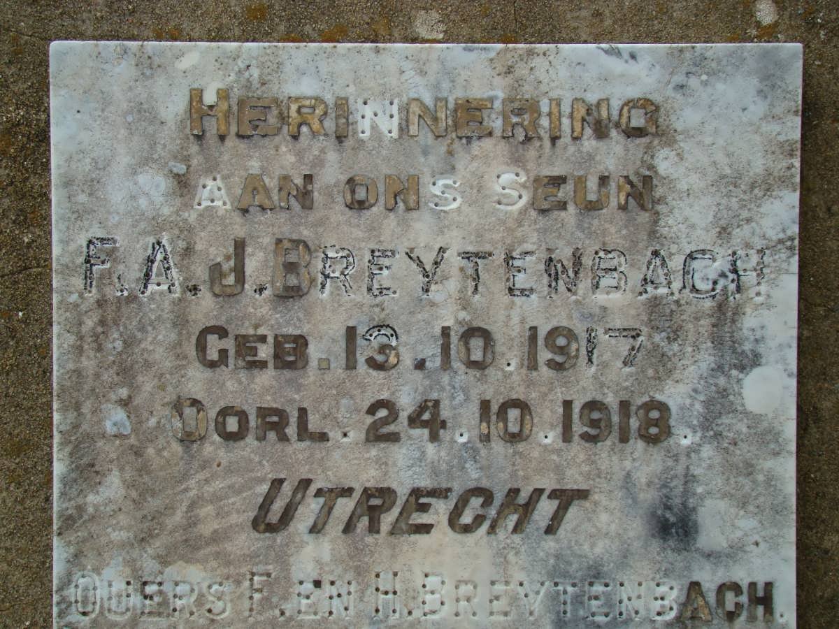 BREYTENBACH F.A.J. 1917-1918