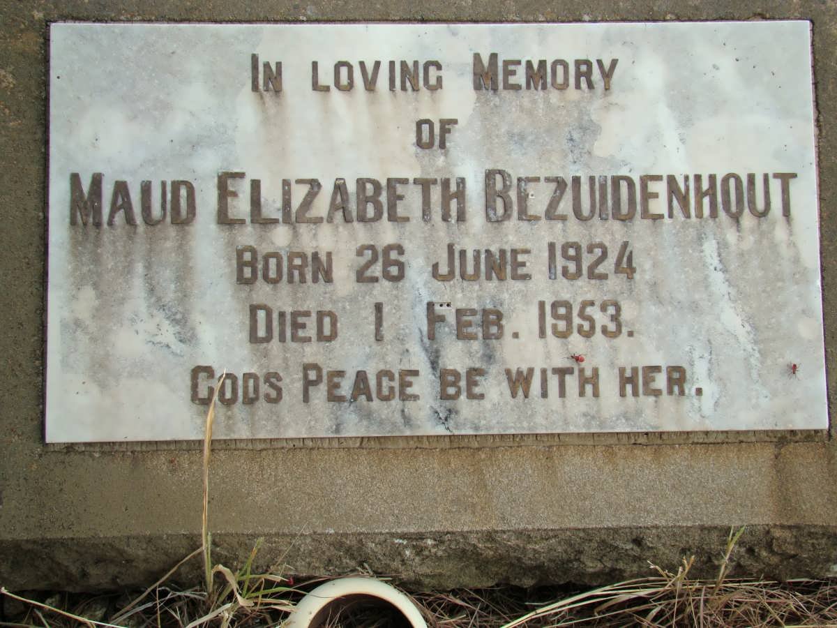 BEZUIDENHOUT Maud Elizabeth 1924-1953