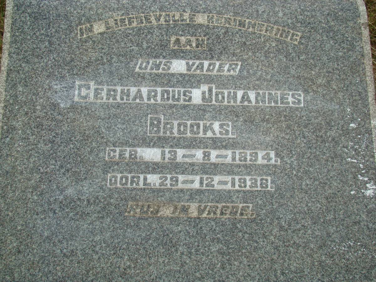 BROOKS Gerhardus Johannes 1894-1938