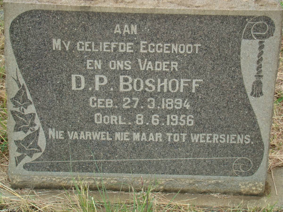 BOSHOFF D.P. 1894-1956