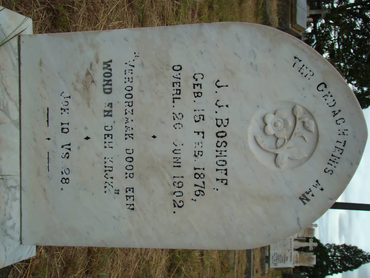BOSHOFF J.J. 1876-1902