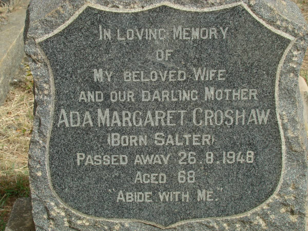 CROSHAW Ada Margaret nee SALTER -1948