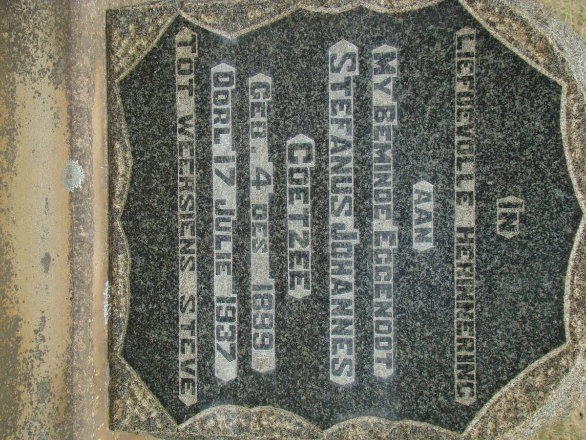 COETZEE Stefanus Johannes 1899-1937