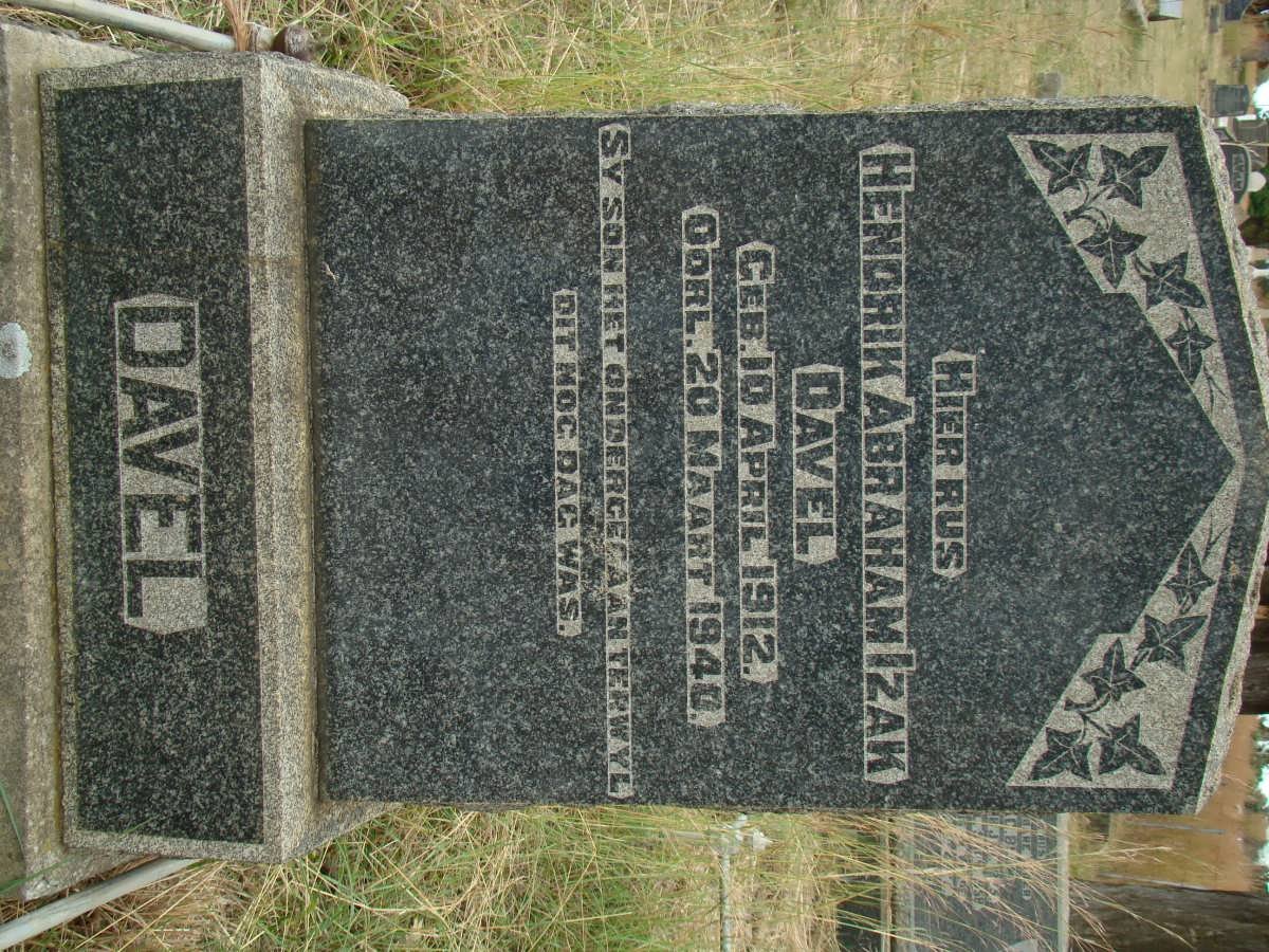 DAVEL Hendrik Abraham Izak 1912-1940