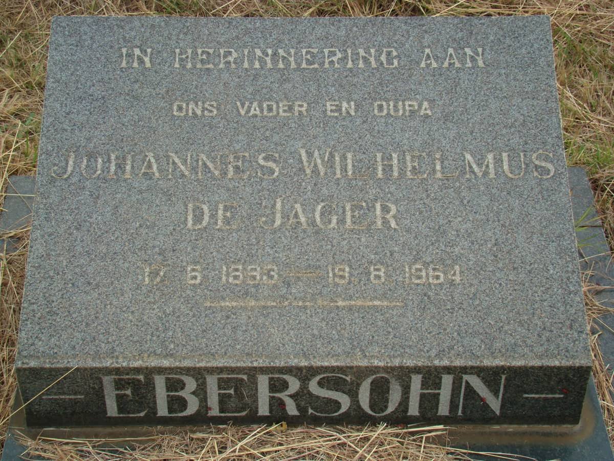 EBERSOHN Johannes Wilhelmus de Jager 1893-1964