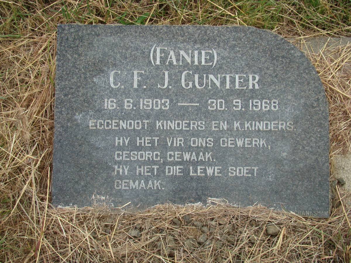 GUNTER C.F.J. 1903-1968
