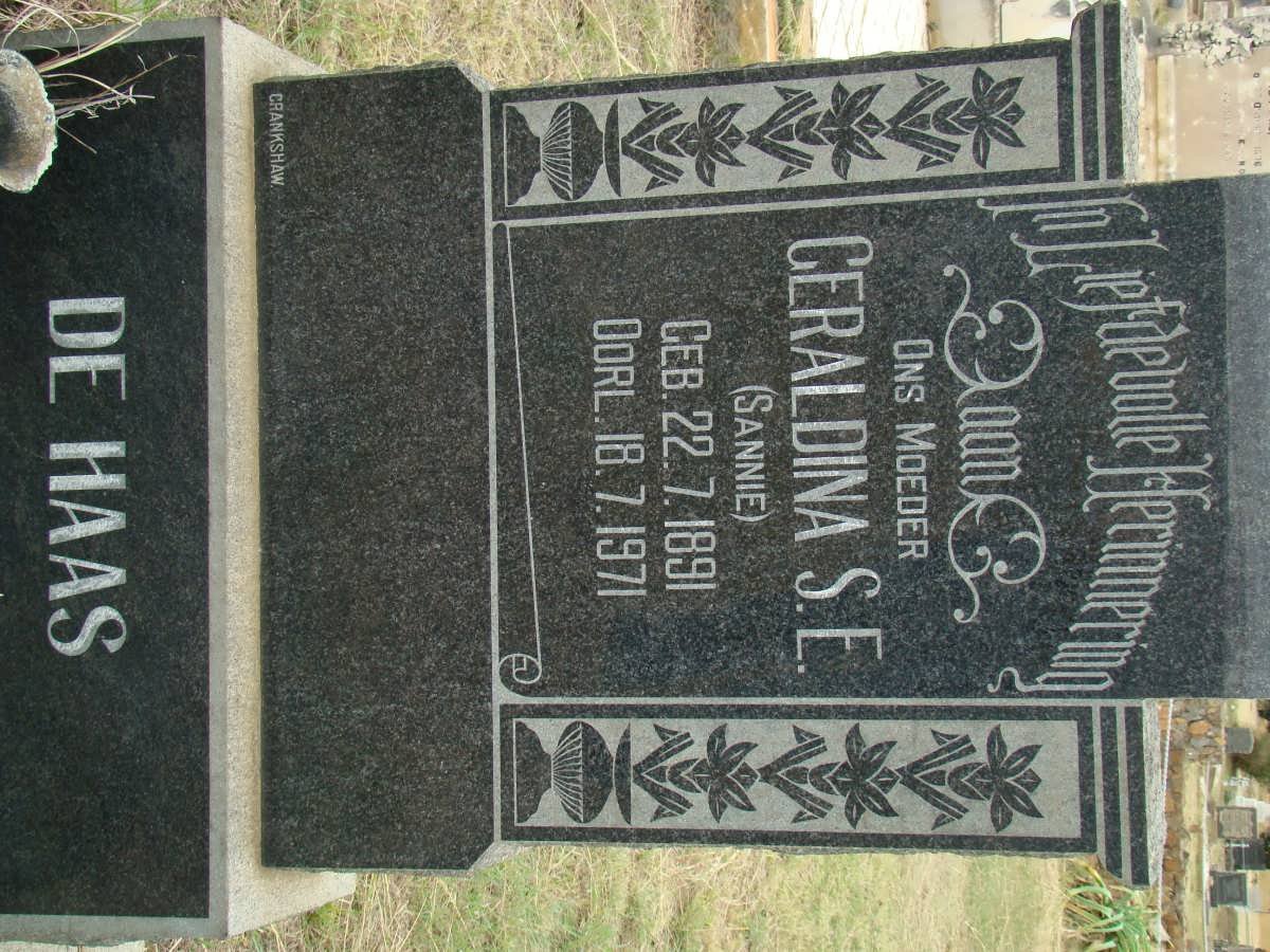 HAAS Gerladina S.E., de 1891-1971