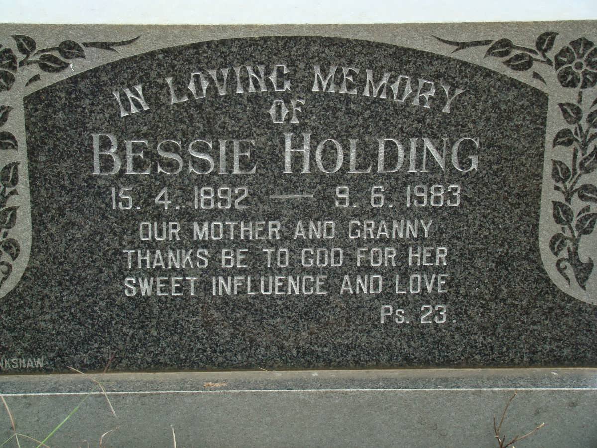 HOLDING Bessie 1892-1983
