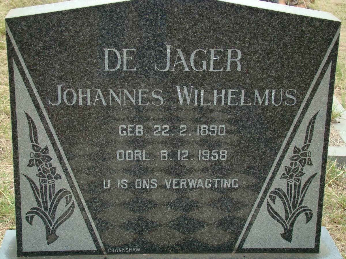 JAGER Johannes Wilhelmus, de 1890-1958