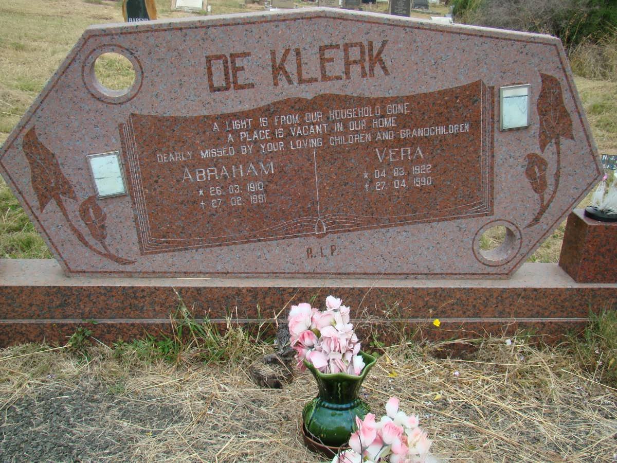 KLERK Abraham, de 1910-1991 &amp; Vera 1922-1990