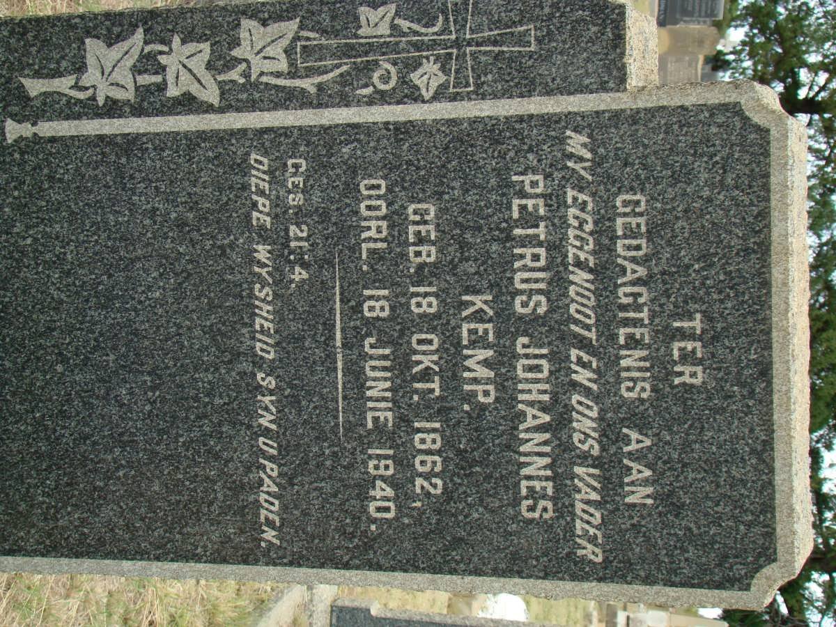 KEMP Petrus Johannes 1862-1940