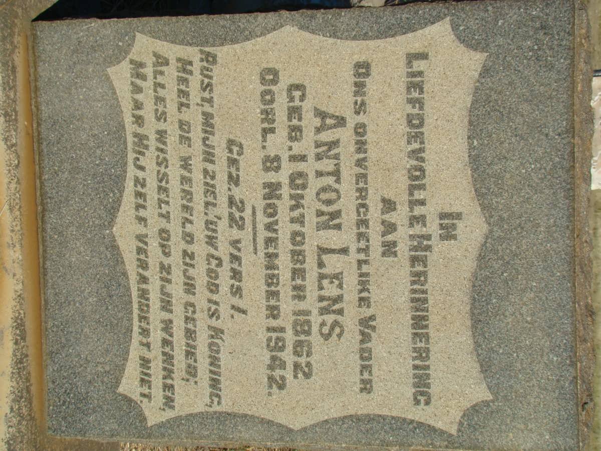 LENS Anton 1862-1942