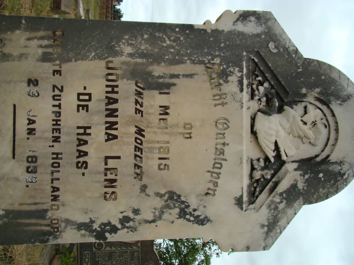 LENS Johanna nee DE HAAS 1833-1915