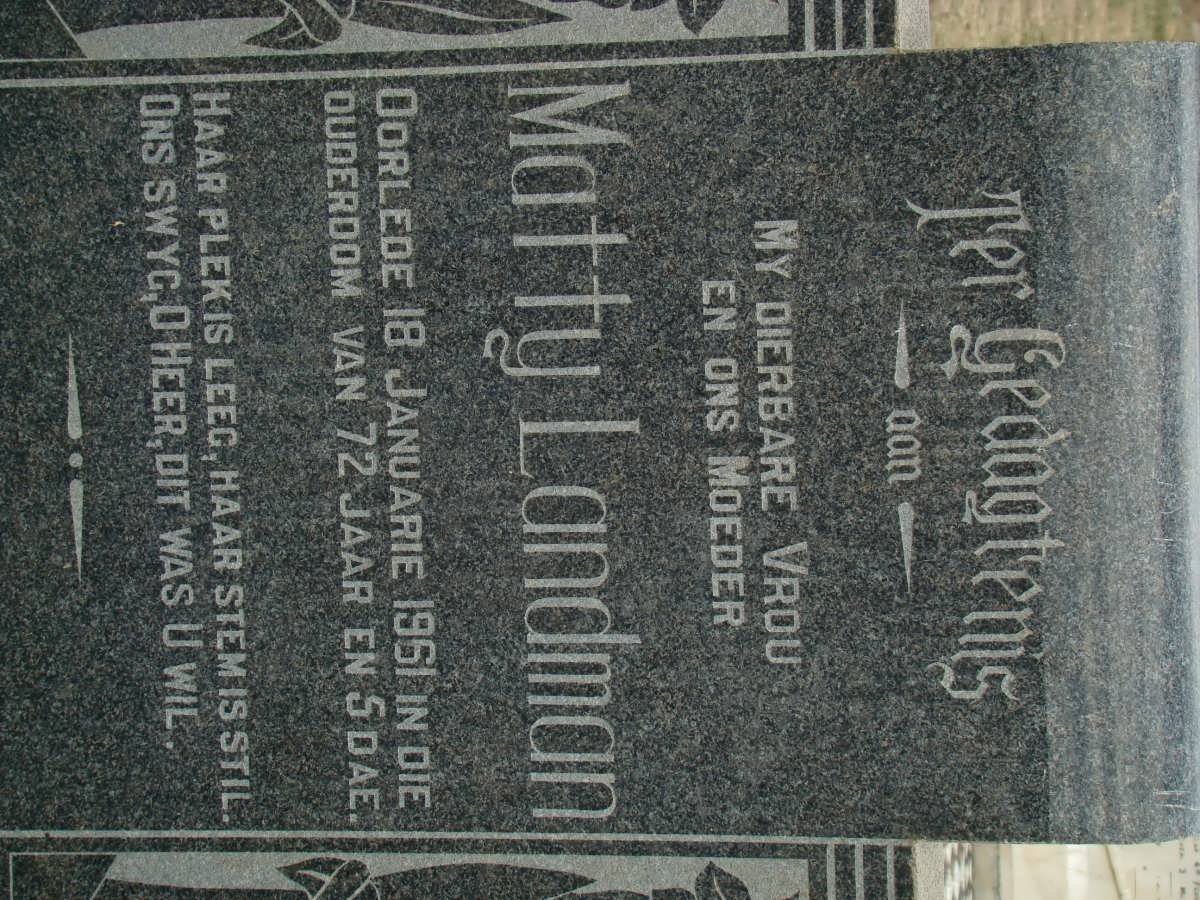 LANDMAN Matty -1961