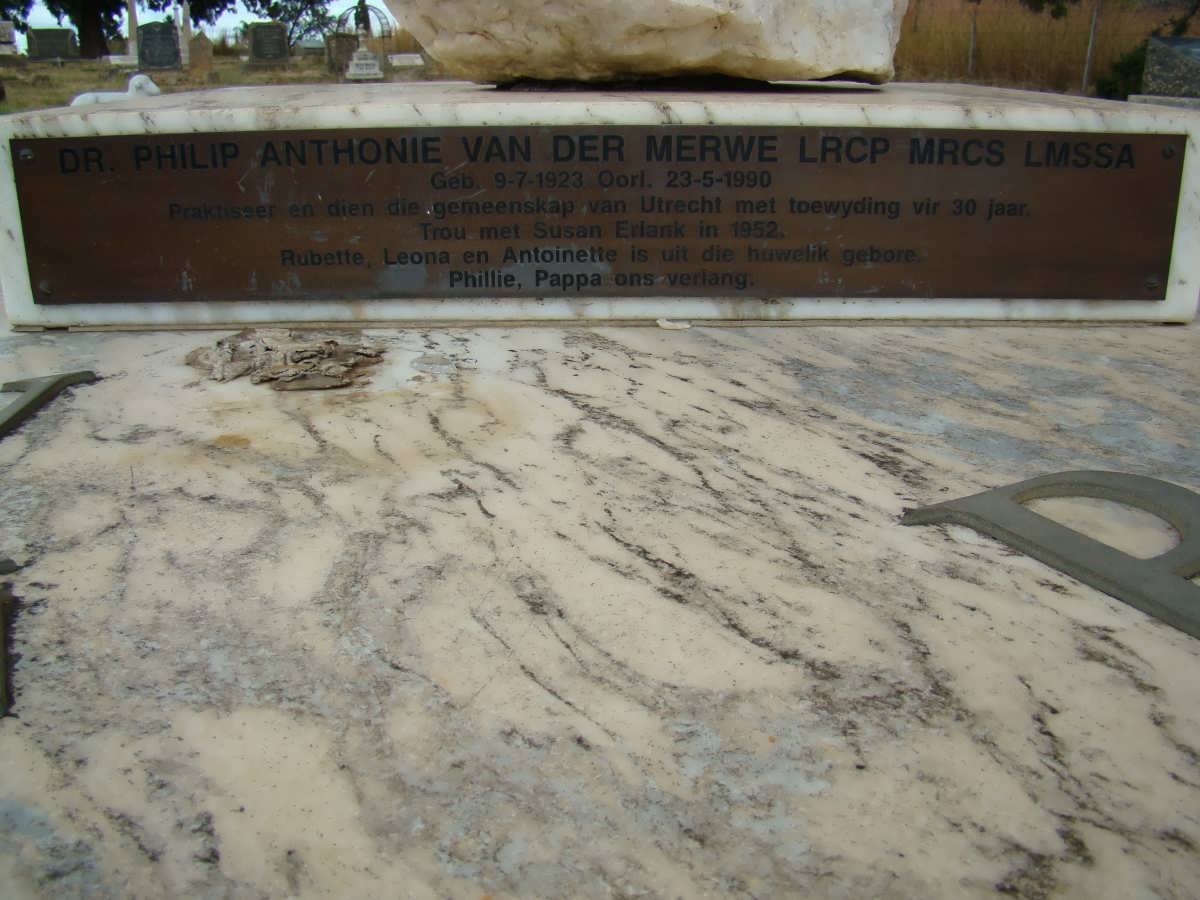 MERWE Philip Anthonie, van der 1923-1990