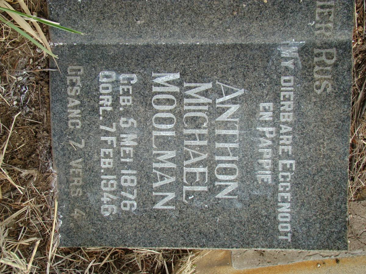 MOOLMAN Anthon Michael 1876-1946