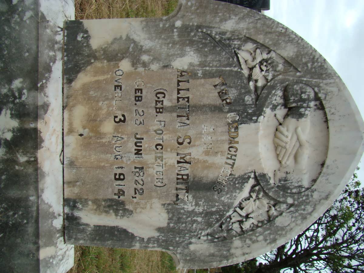 MARITZ Alletta S. nee POTGIETER 1822-1914