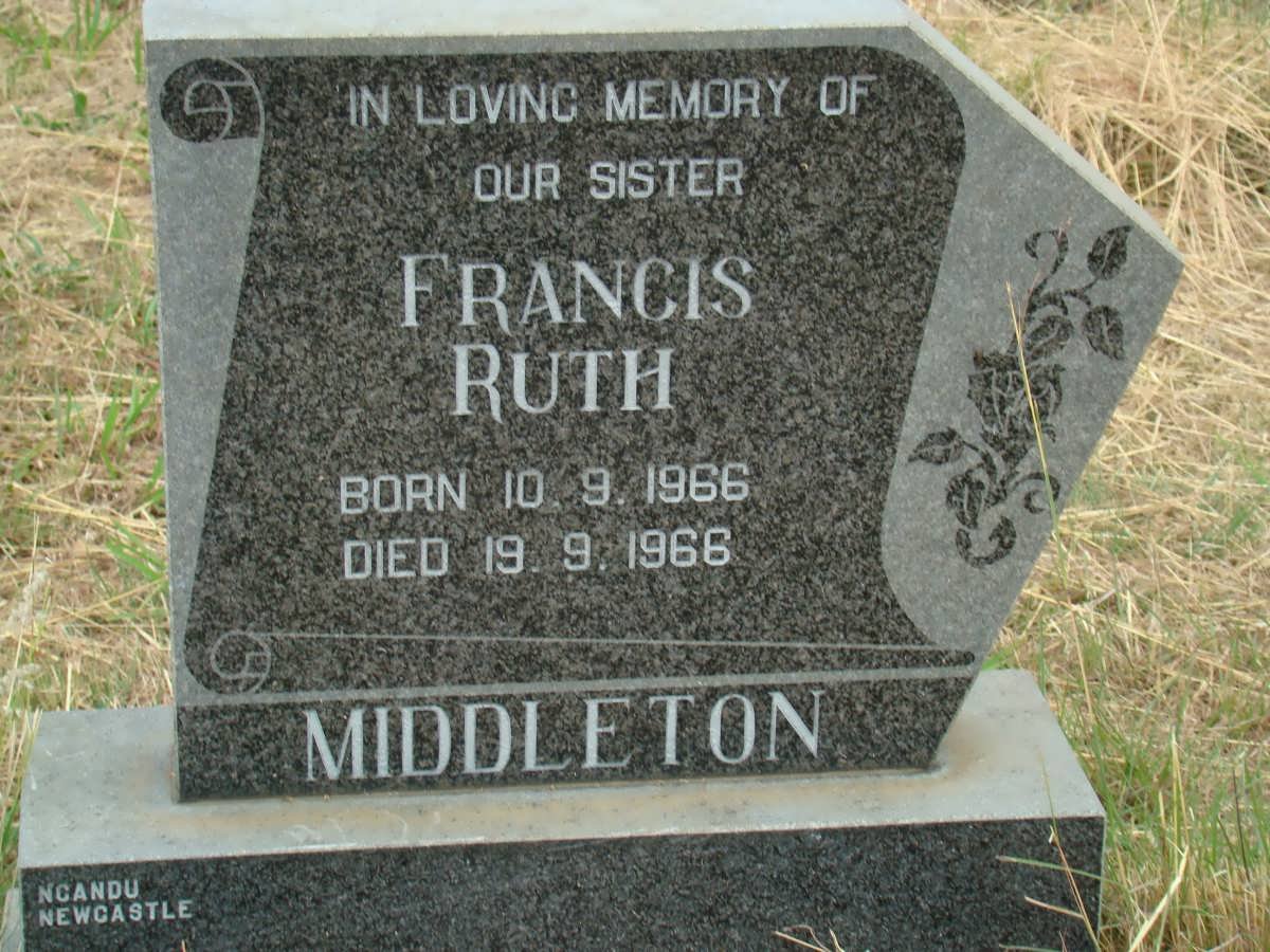 MIDDLETON Francis Ruth 1966-1966