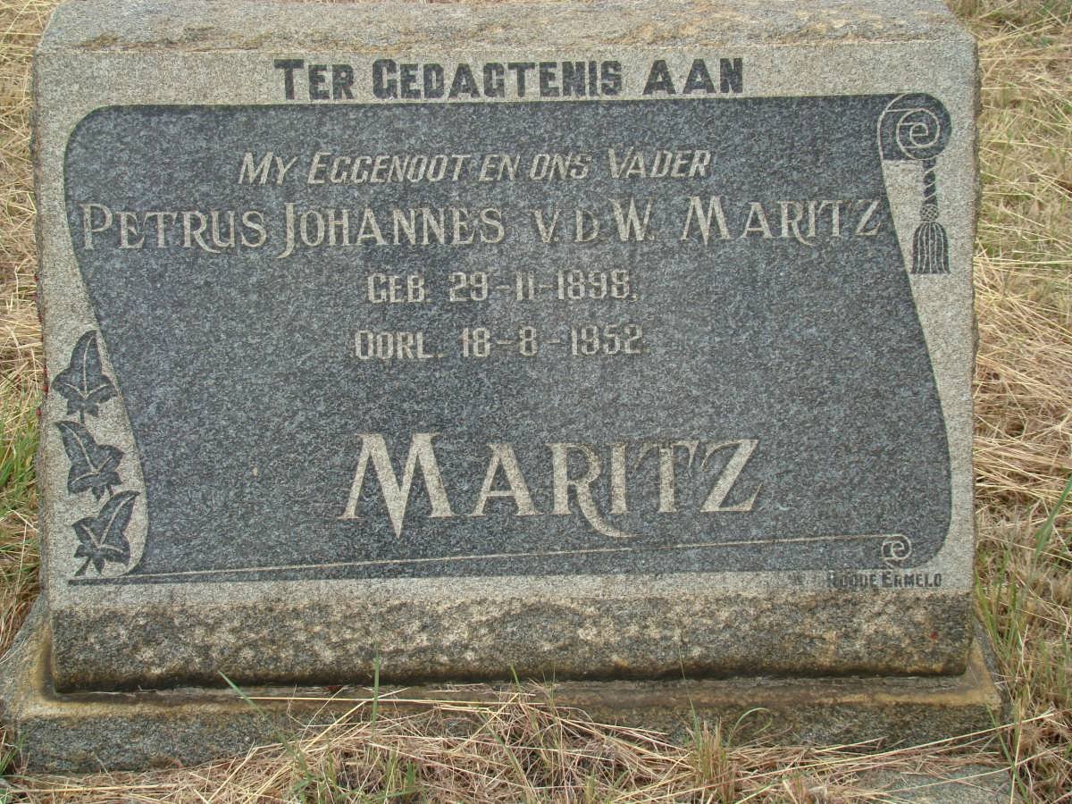 MARITZ Petrus Johannes v.d.W. 1898-1952