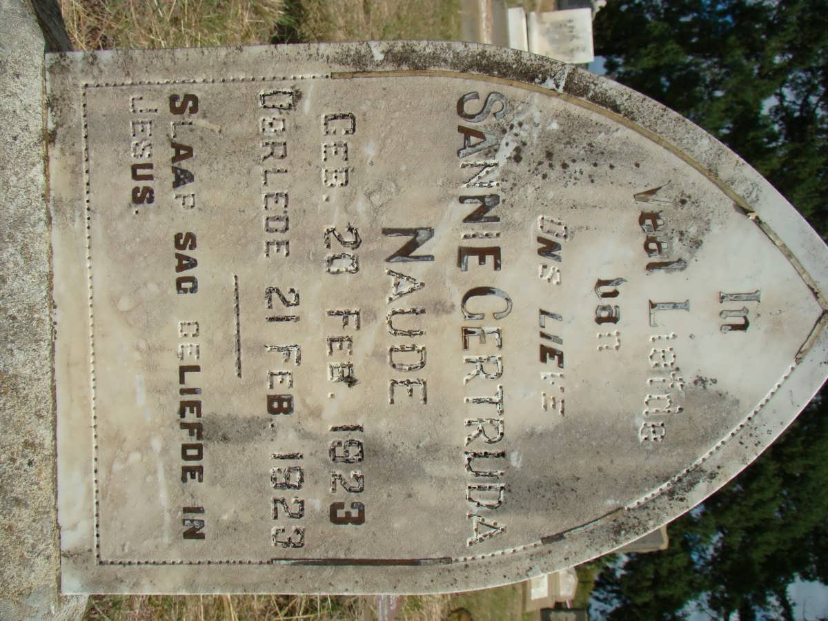 NAUDE Sannie Gertruda 1923-1923