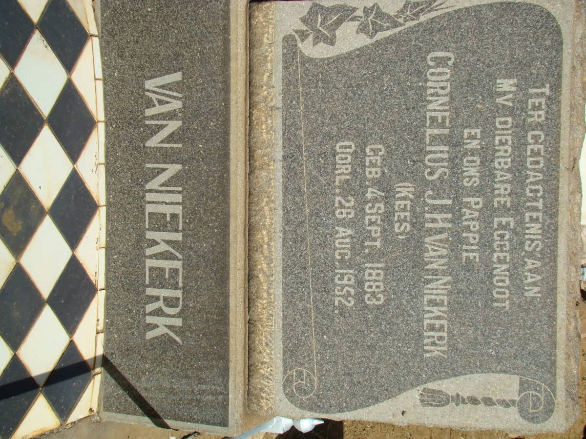 NIEKERK Cornelius J.H., van 1883-1952