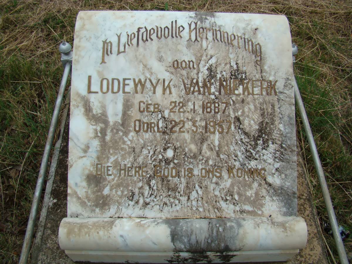 NIEKERK Lodewyk, van 1887-1957
