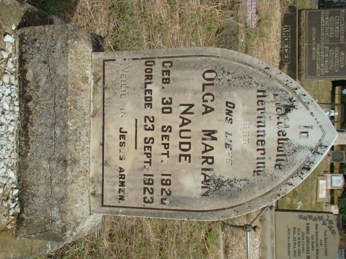 NAUDE Olga Marian 1920-1923