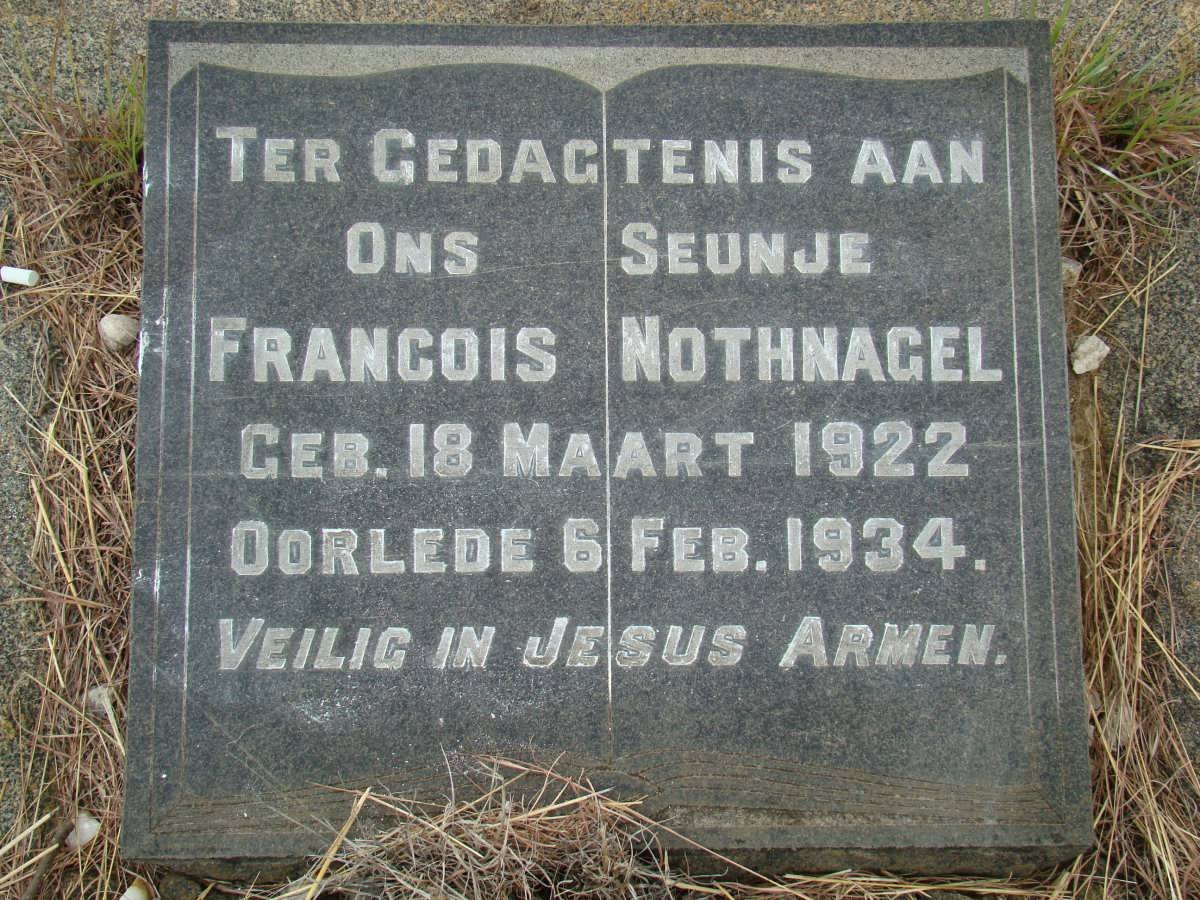 NOTHNAGEL Francois 1922-1934