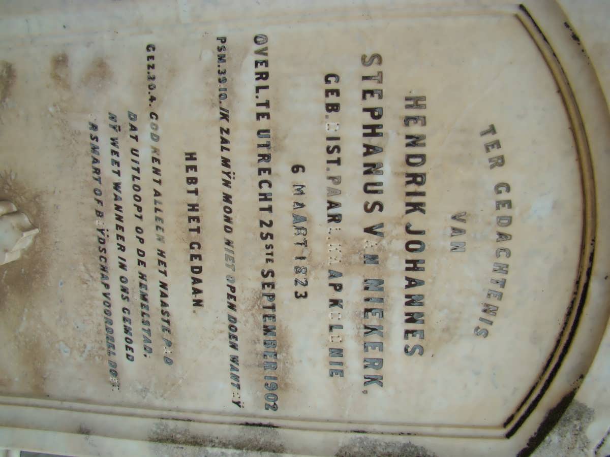 NIEKERK Hendrik Johannes Stephanus, van 1823-1902