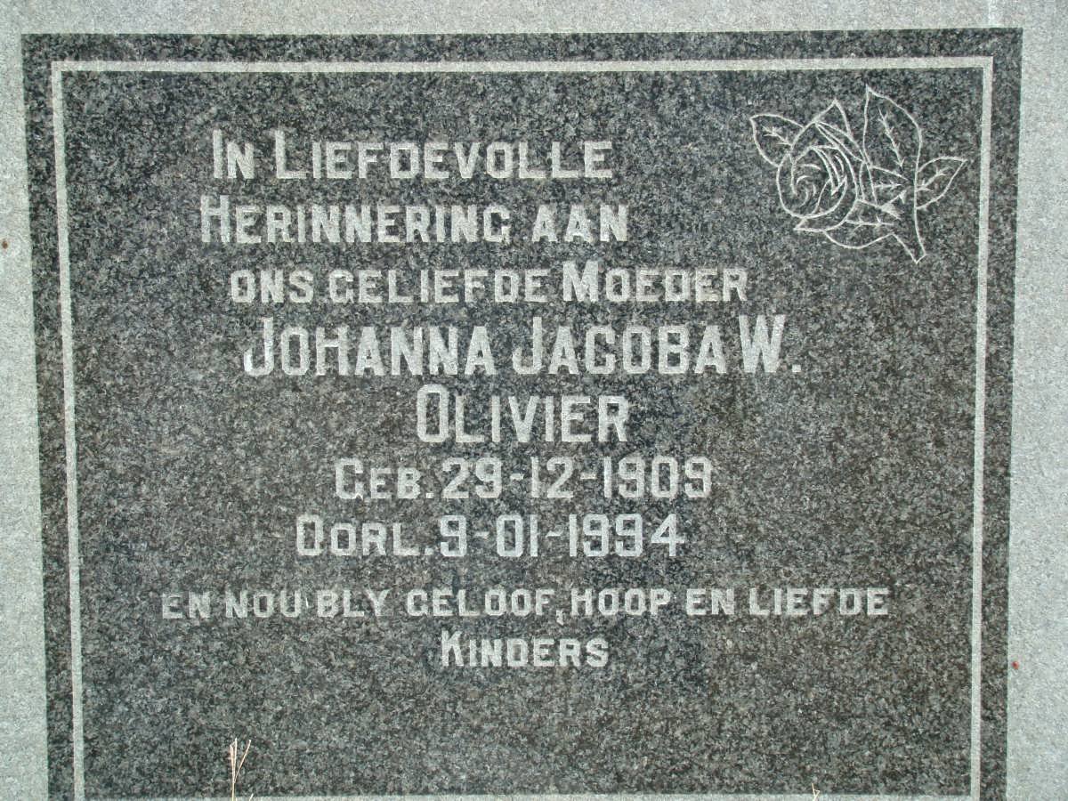 OLIVIER Johanna Jacoba W. 1909-1994