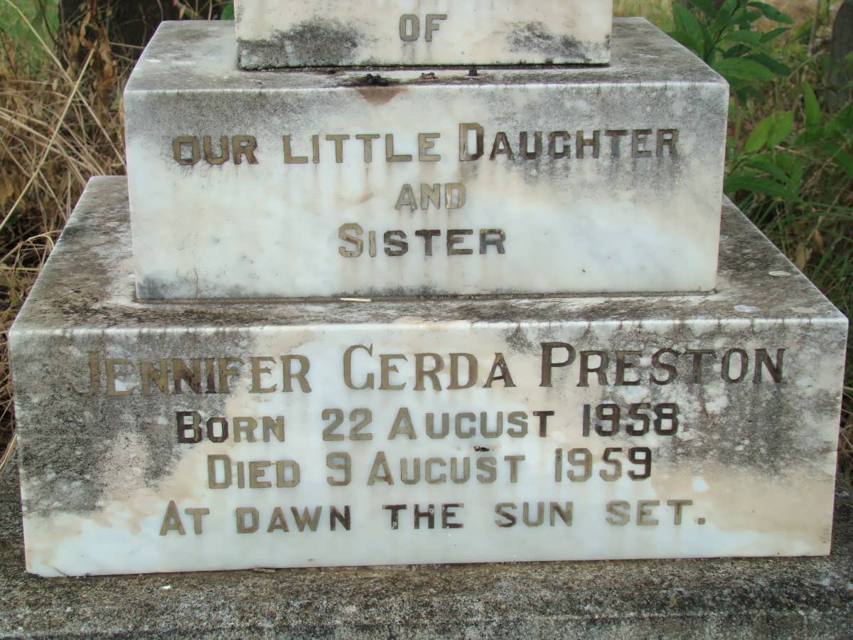 PRESTON Jennifer Gerda 1958-1959