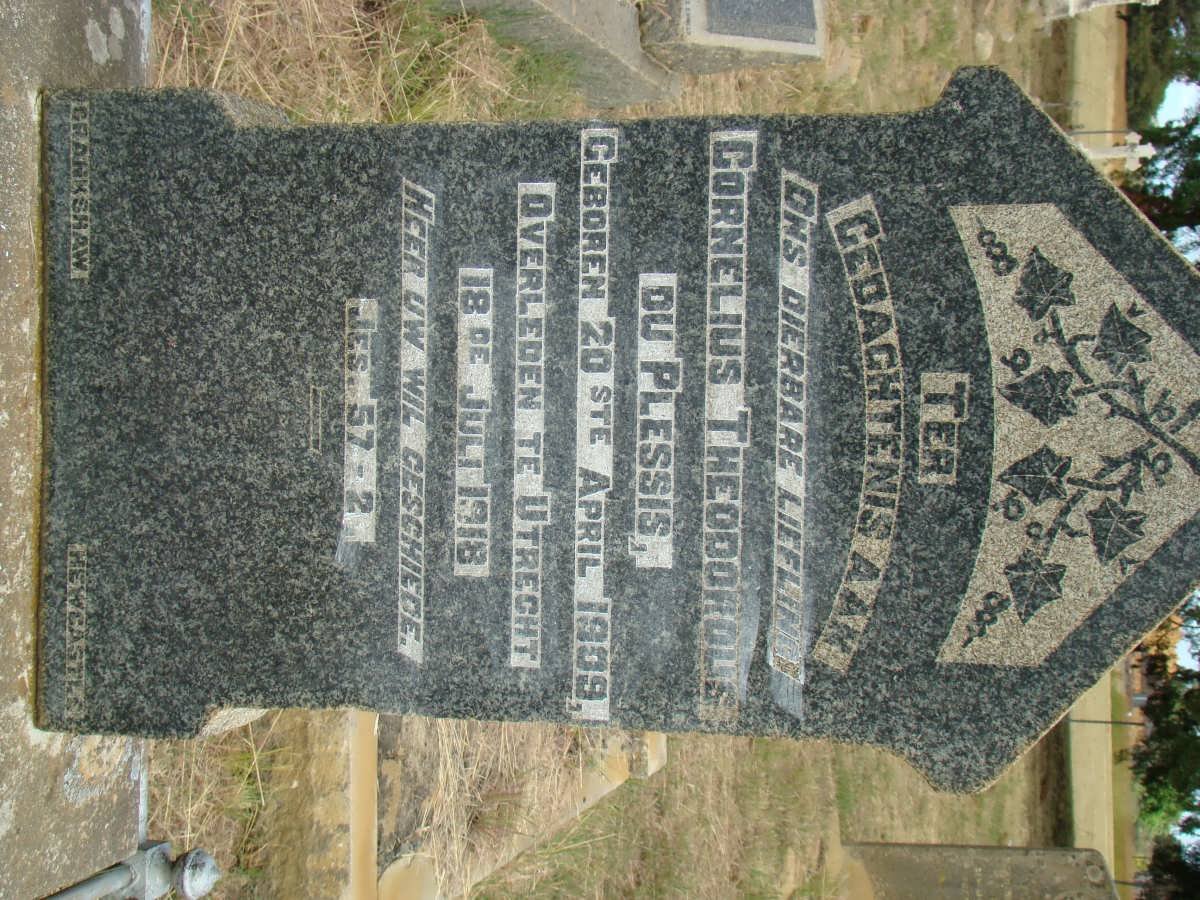 PLESSIS Cornelius Theodorous 1909-1918