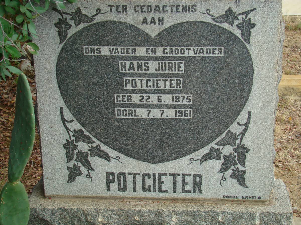 POTGIETER Hans Jurie 1875-1961