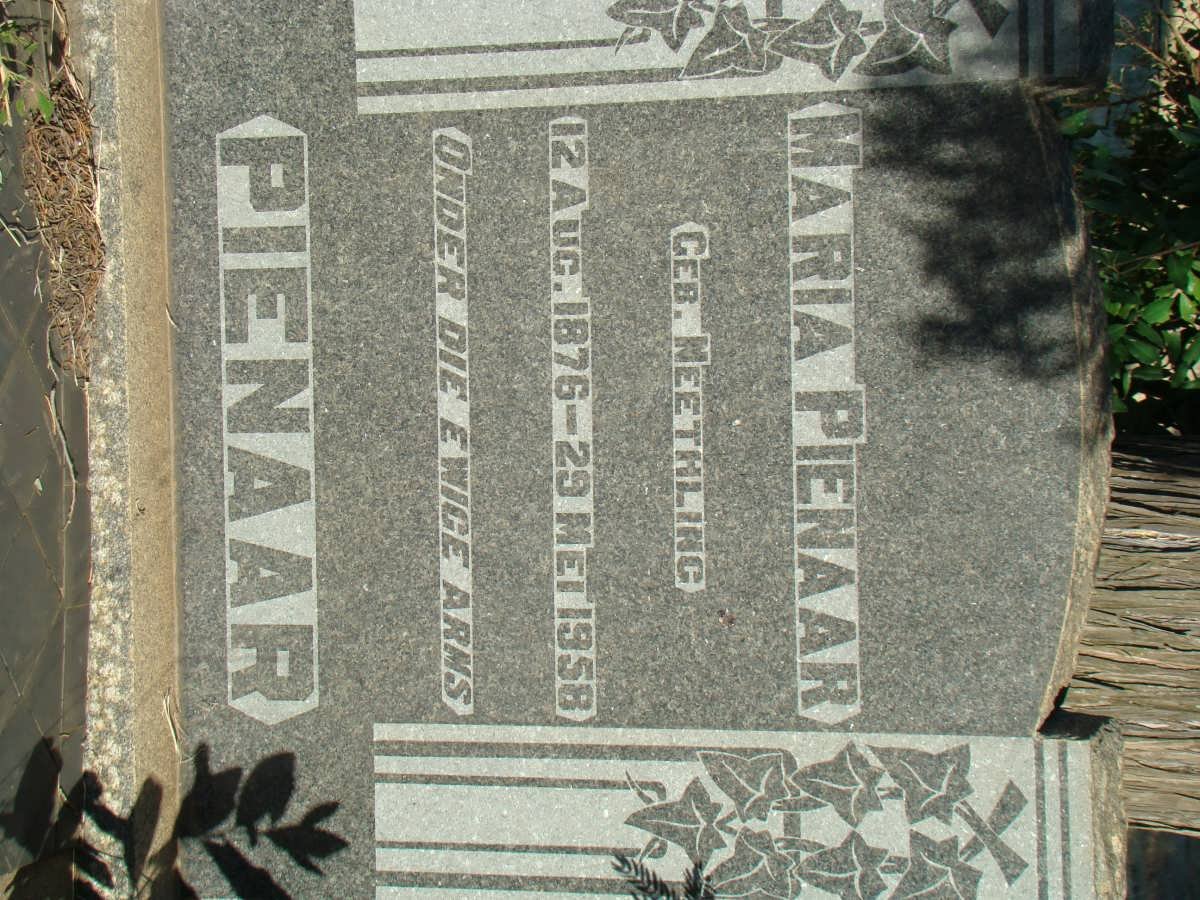PIENAAR Maria nee NEETHLING 1876-1958
