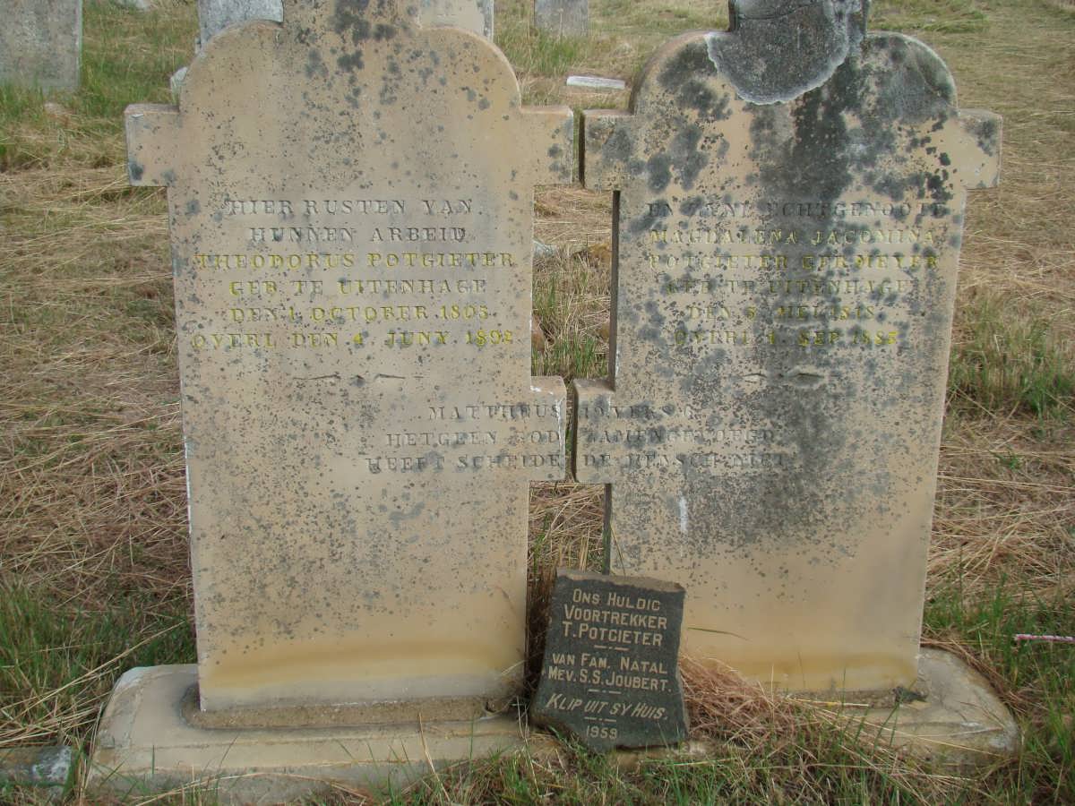 POTGIETER Theodorus 1805-1892 &amp; Magdalena Jacomina MEYER 1818-1885