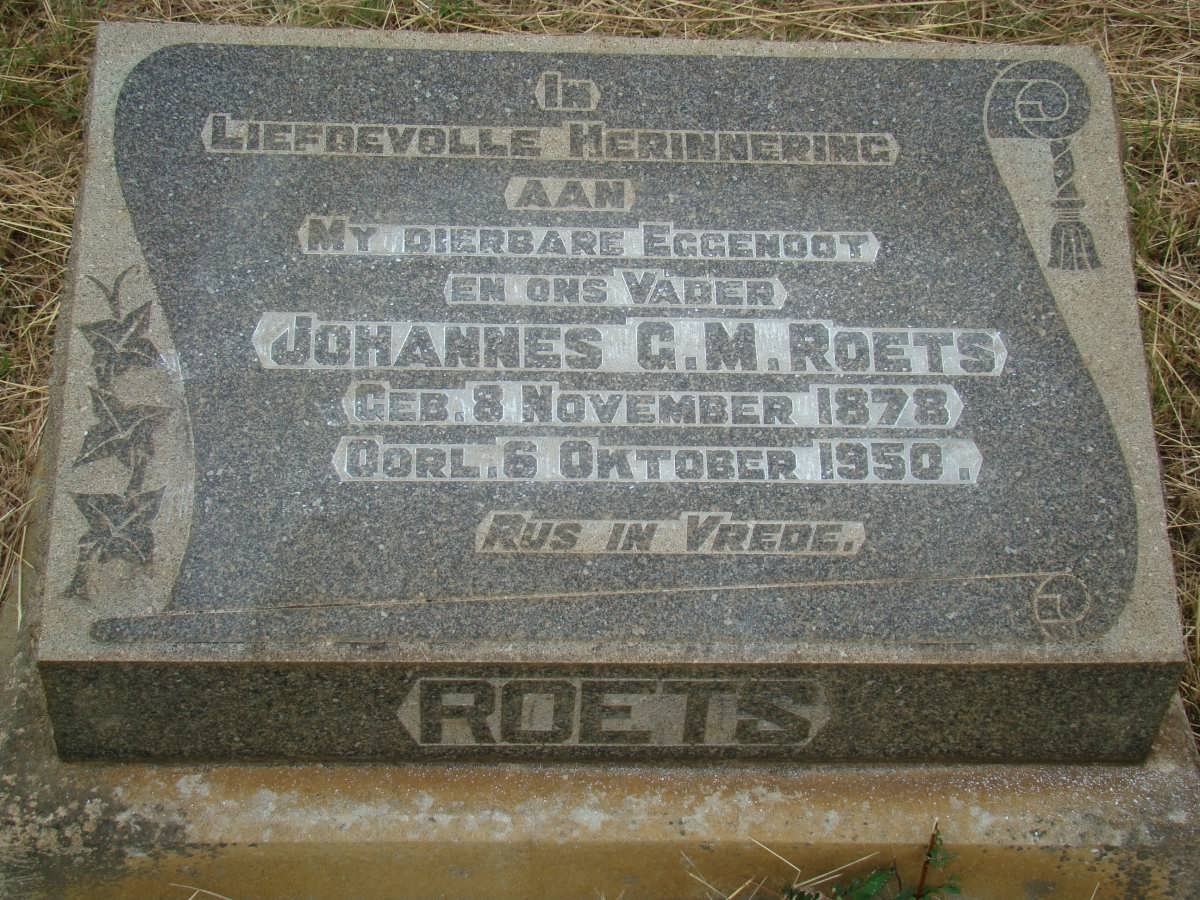 ROETS Johannes G.M. 1878-1950