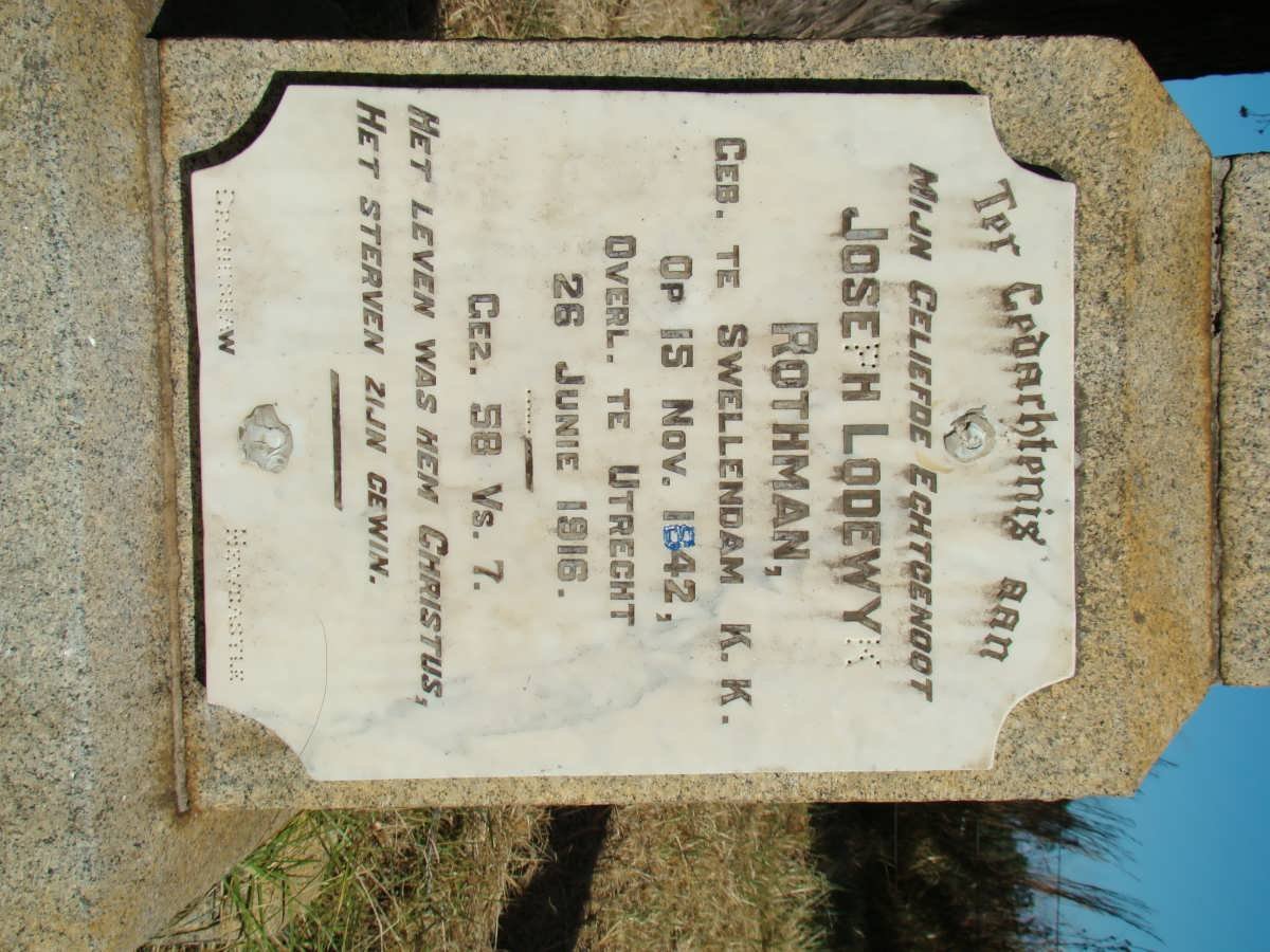 ROTHMAN Joseph Lodewyk 1842-1916
