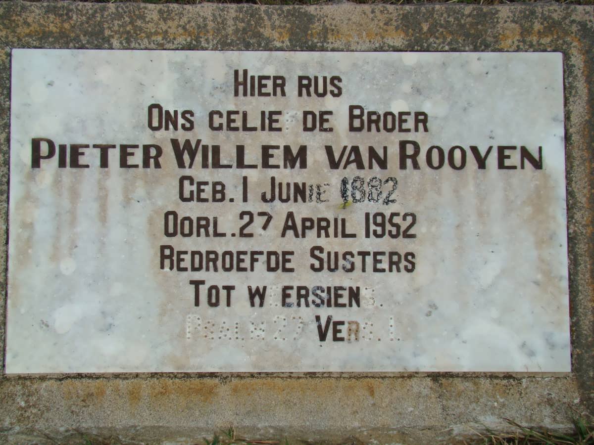 ROOYEN Pieter Willem, van 1882-1952