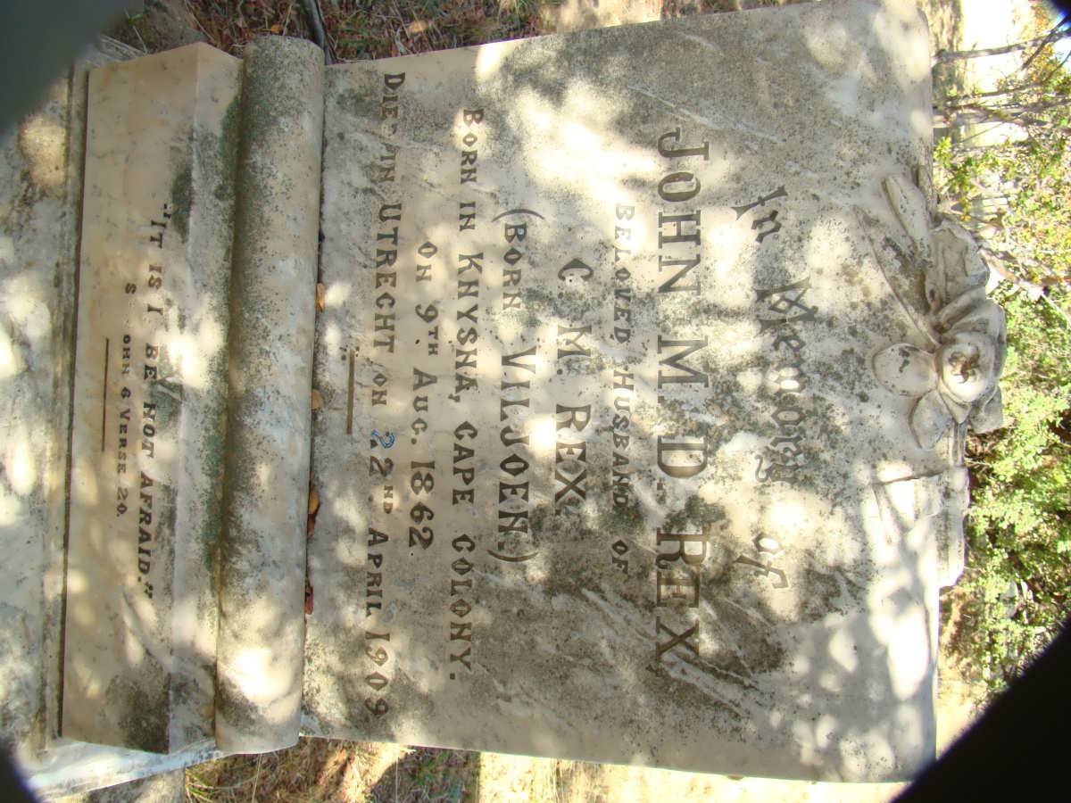 REX John M.D. 1862-1909