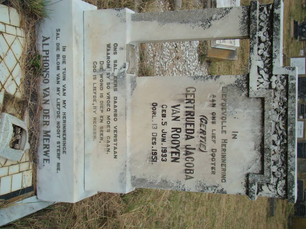 ROOYEN Gertrueda Jacoba, van 1933-1951