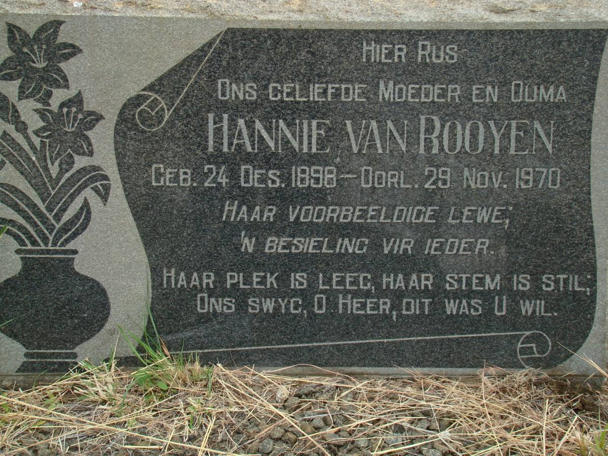ROOYEN Hannie, van 1898-1970