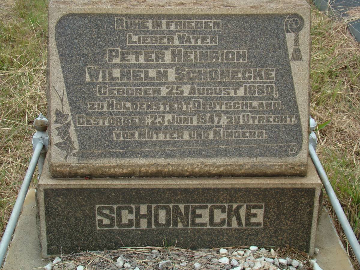 SCHONECKE Pieter Heinrich Wilhelm 1880-1947