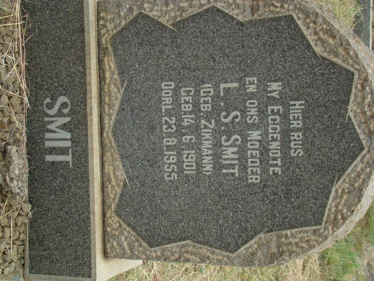 SMIT L.S. nee ZIKMANN 1901-1955