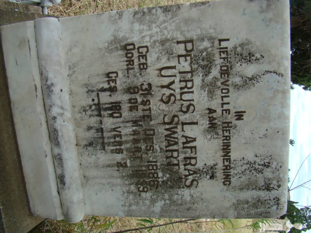 SWART Petrus Lafras Uys 1886-1959